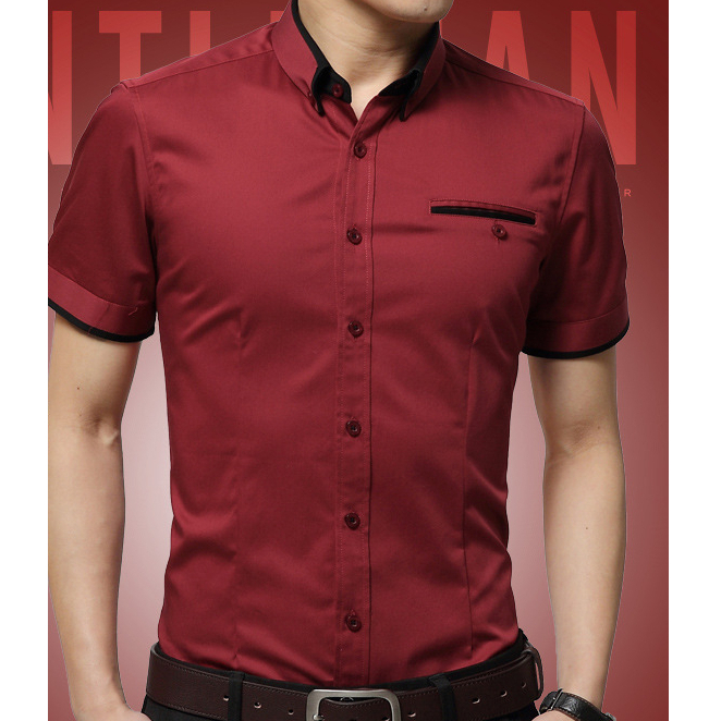 Men’s Formal Shirt Short Sleeves Tuxedo